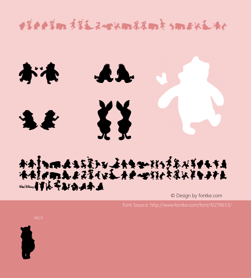 Winnie Silhouettes Regular 001.000 Font Sample