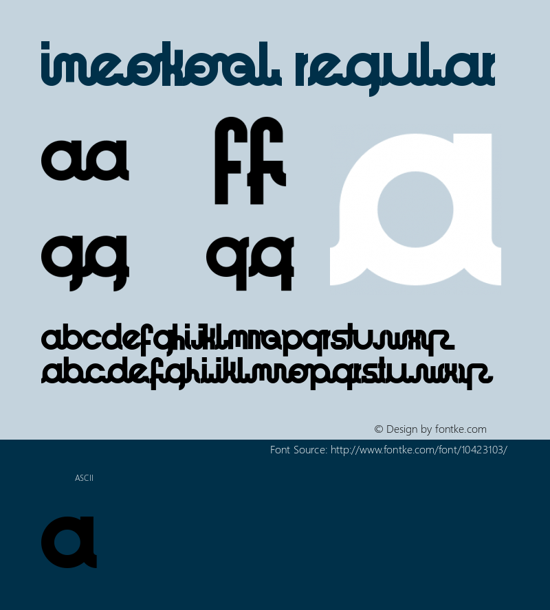 ImeoKoOl Regular Version 1.00 2012 Font Sample