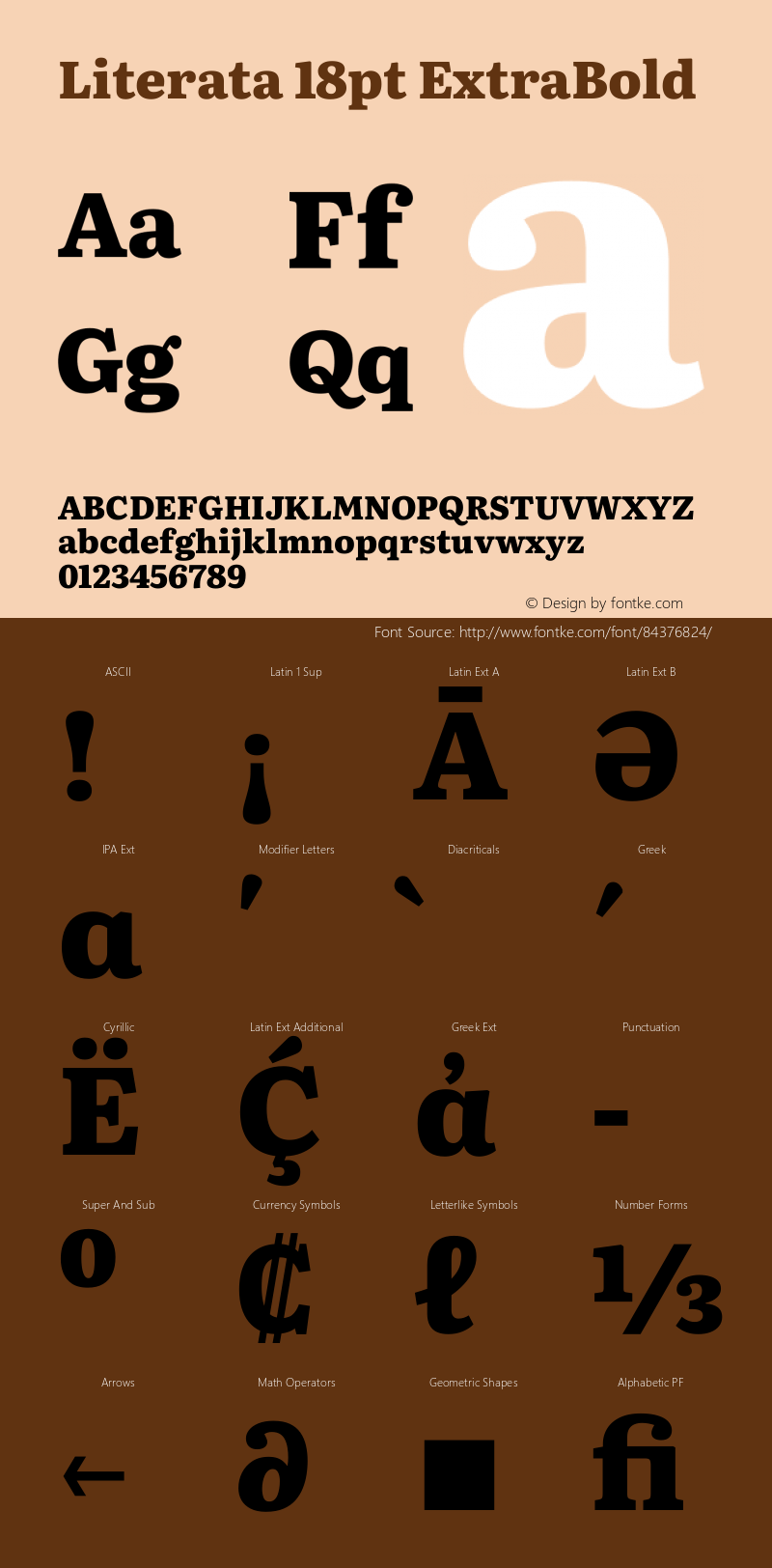 Literata 18pt ExtraBold Version 3.002 Font Sample