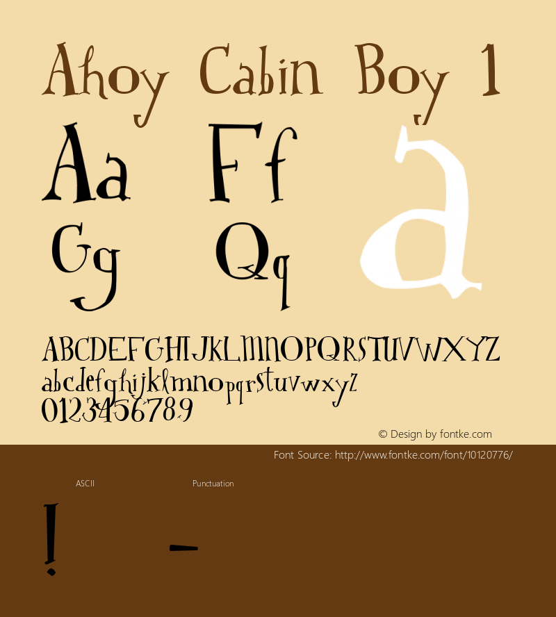 Ahoy Cabin Boy 1 1 Font Sample