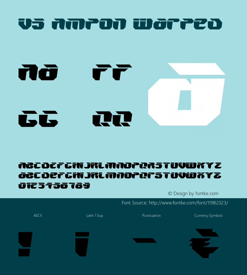 V5 Ampon Warped Macromedia Fontographer 4.1 12/14/00 Font Sample