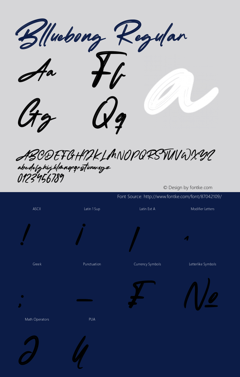 Blluebong Version 1.00;October 4, 2020;FontCreator 11.5.0.2430 32-bit Font Sample