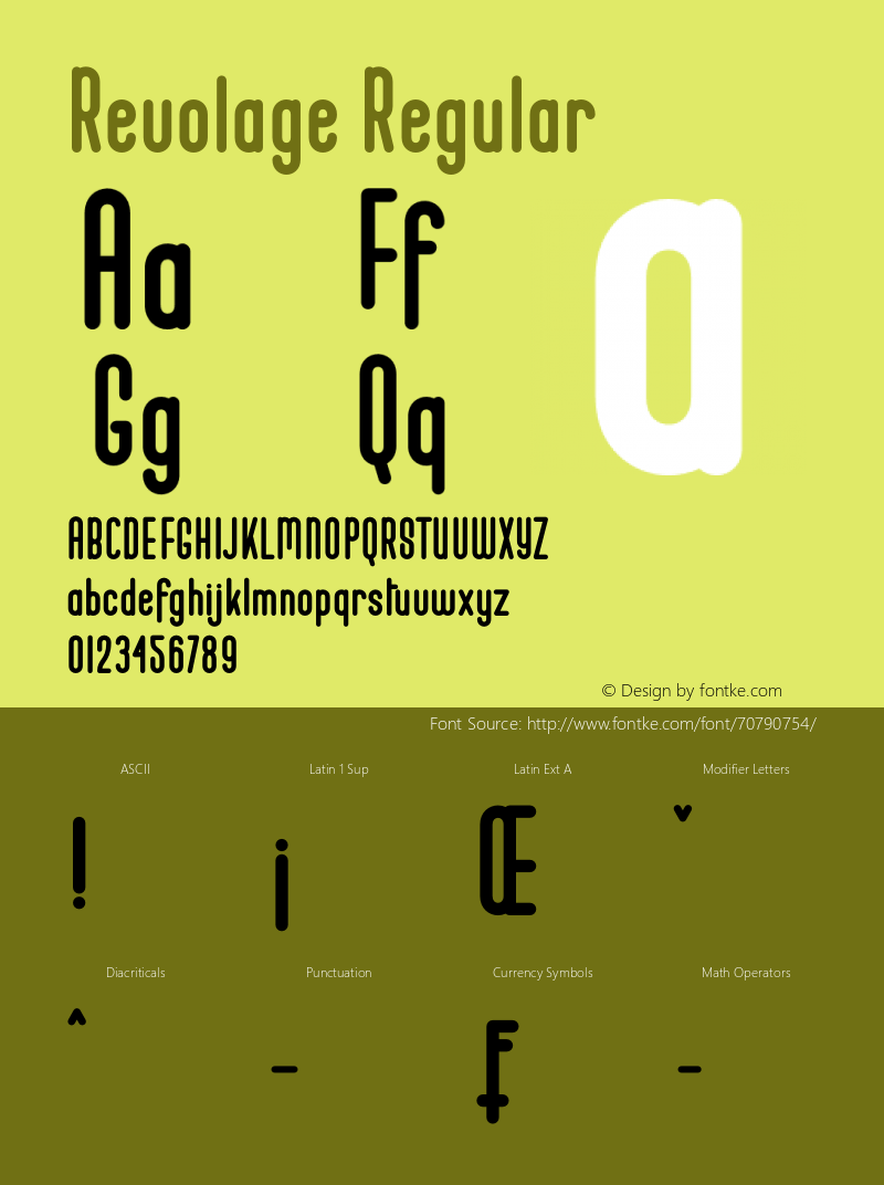 Revolage Version 1.005;Fontself Maker 3.5.1 Font Sample