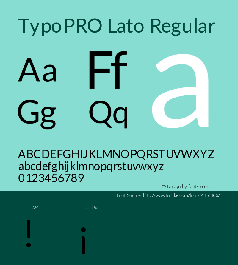 TypoPRO Lato Regular Version 1.105; Western+Polish opensource Font Sample