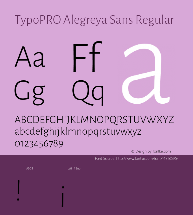 TypoPRO Alegreya Sans Regular Version 1.000;PS 001.000;hotconv 1.0.70;makeotf.lib2.5.58329 DEVELOPMENT Font Sample