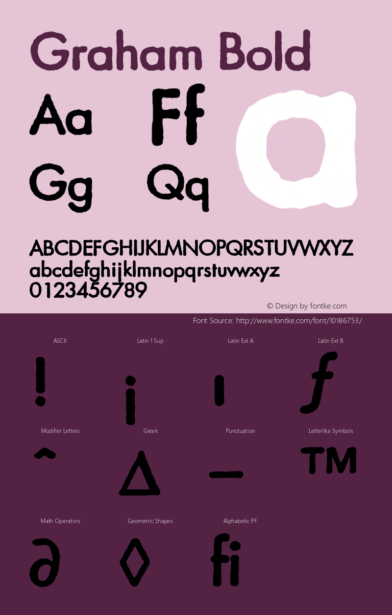 Graham Bold 001.000 Font Sample