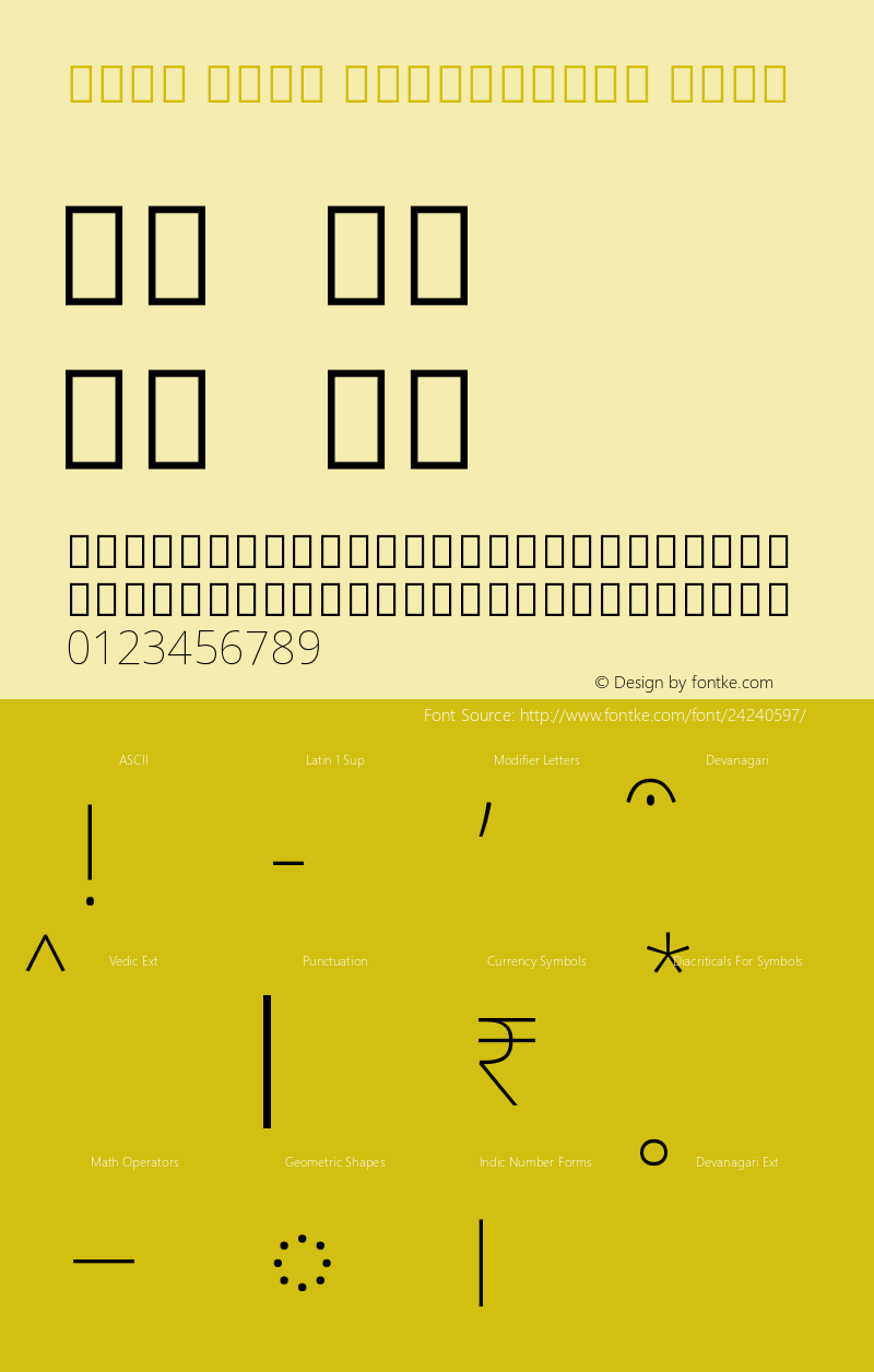 Noto Sans Devanagari Thin Version 2.000;GOOG;noto-source:20170915:90ef993387c0 Font Sample