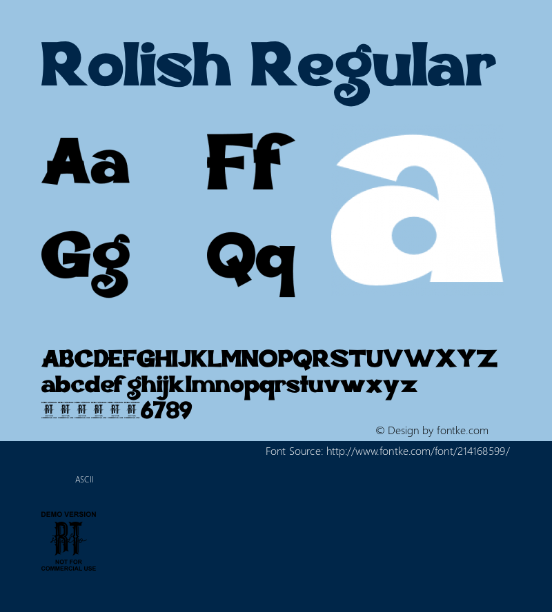 Rolish Version 1.00;December 15, 2021;FontCreator 13.0.0.2683 64-bit图片样张