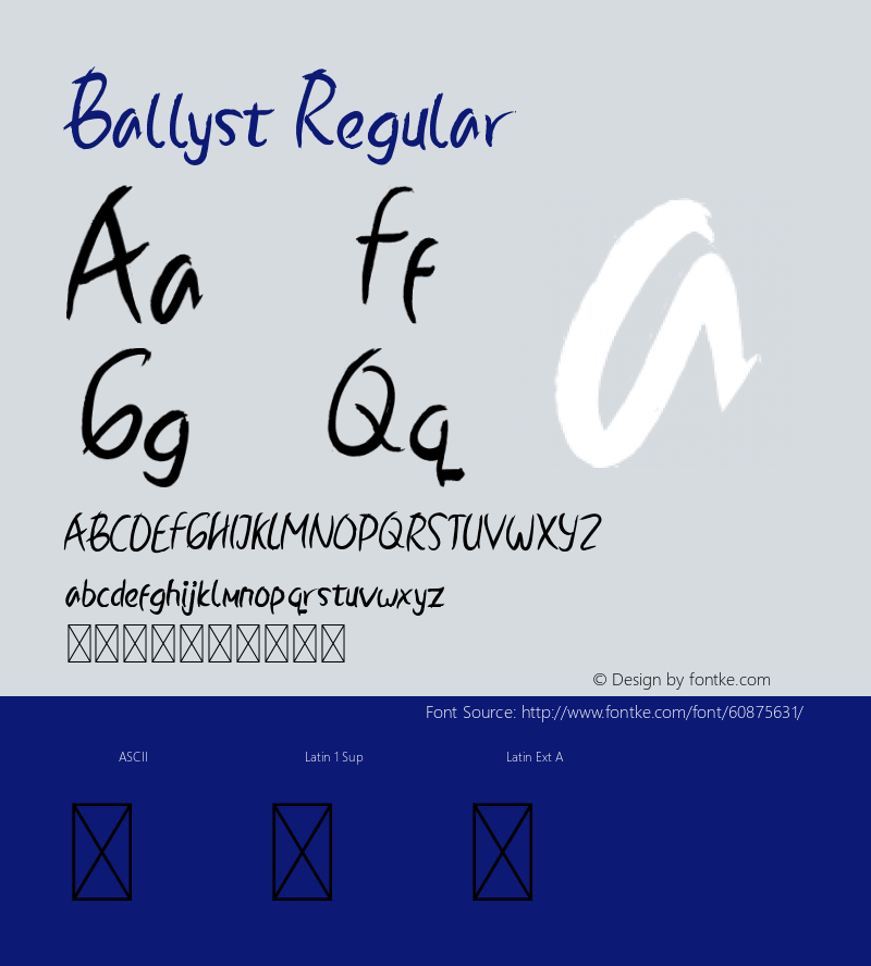 BallystRegular Version 1.007;Fontself Maker 3.5.1 Font Sample