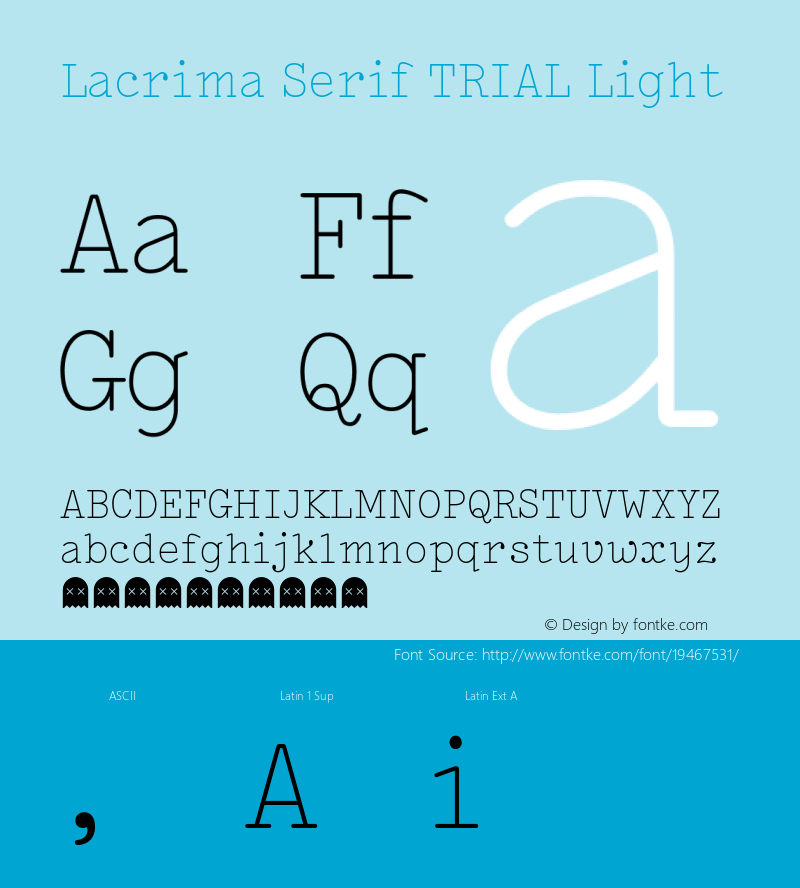Lacrima Serif TRIAL Light Version 2.002 Font Sample