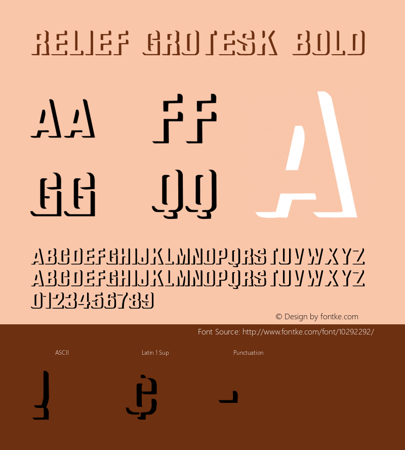 Relief Grotesk Bold OTF 2.100;PS 002.001;Core 1.0.34 Font Sample