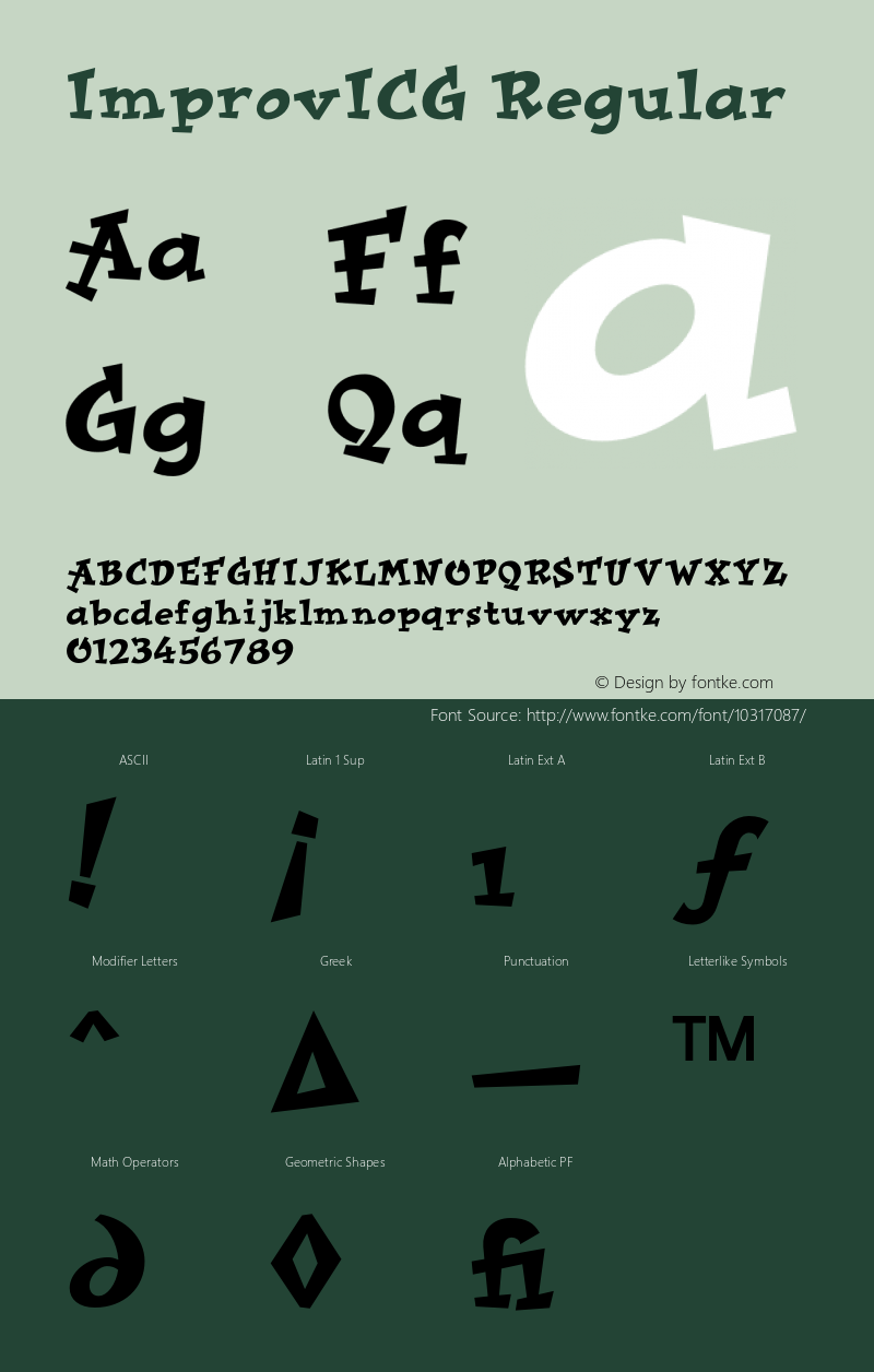 ImprovICG Regular 001.000 Font Sample