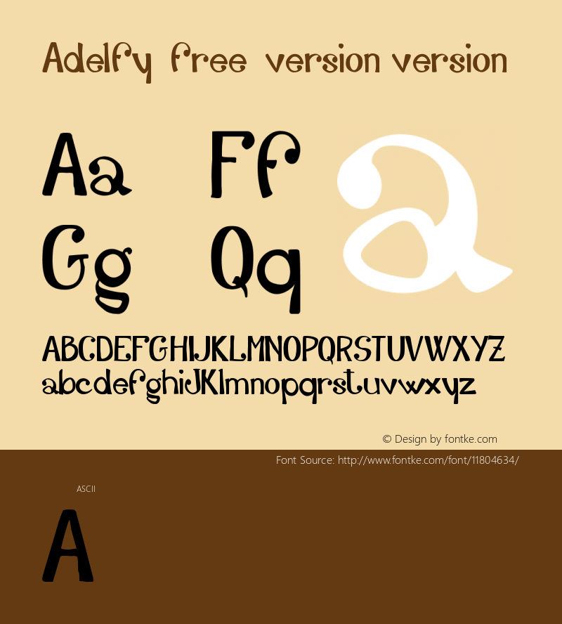Adelfy_free-version version Version 1.00 August 22, 2011 Font Sample