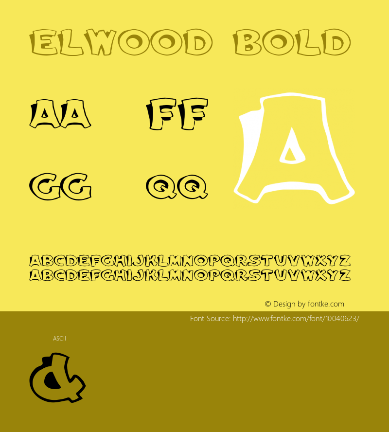 Elwood Bold Altsys Fontographer 3.5  7/6/93 Font Sample