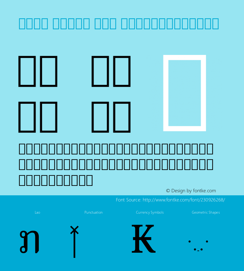 Noto Serif Lao SemiCondensed Version 2.000; ttfautohint (v1.8) -l 8 -r 50 -G 200 -x 14 -D lao -f none -a qsq -X 