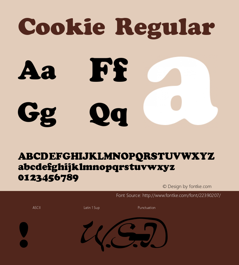 Cookie 001.001 Font Sample