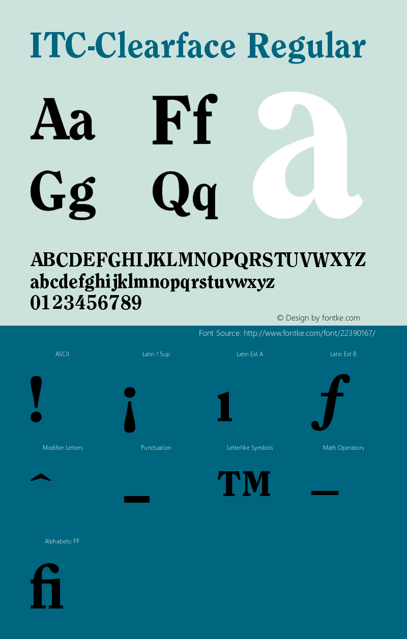 Clearface-Heavy-DTC 001.003 Font Sample