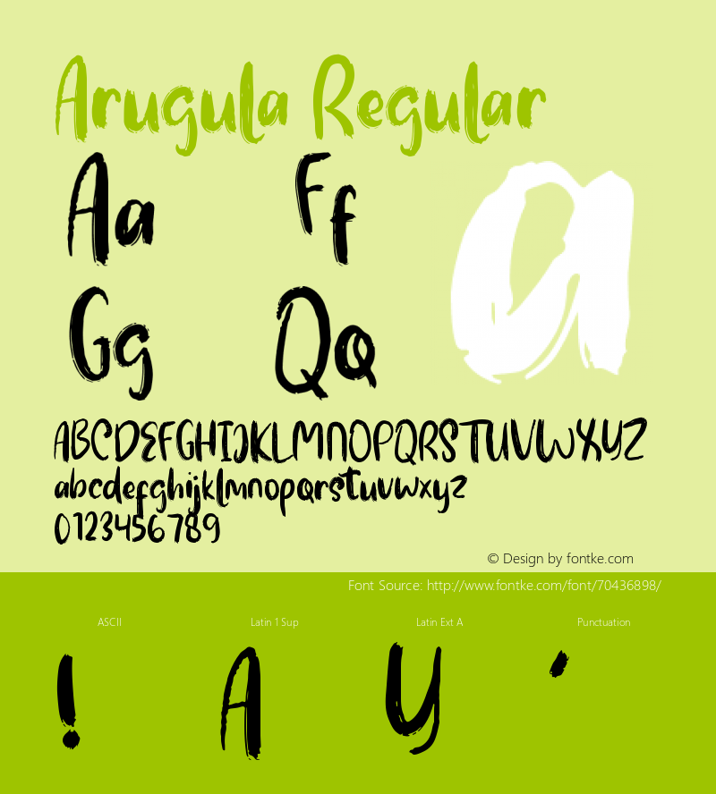 Arugula Version 1.001;Fontself Maker 3.5.1 Font Sample