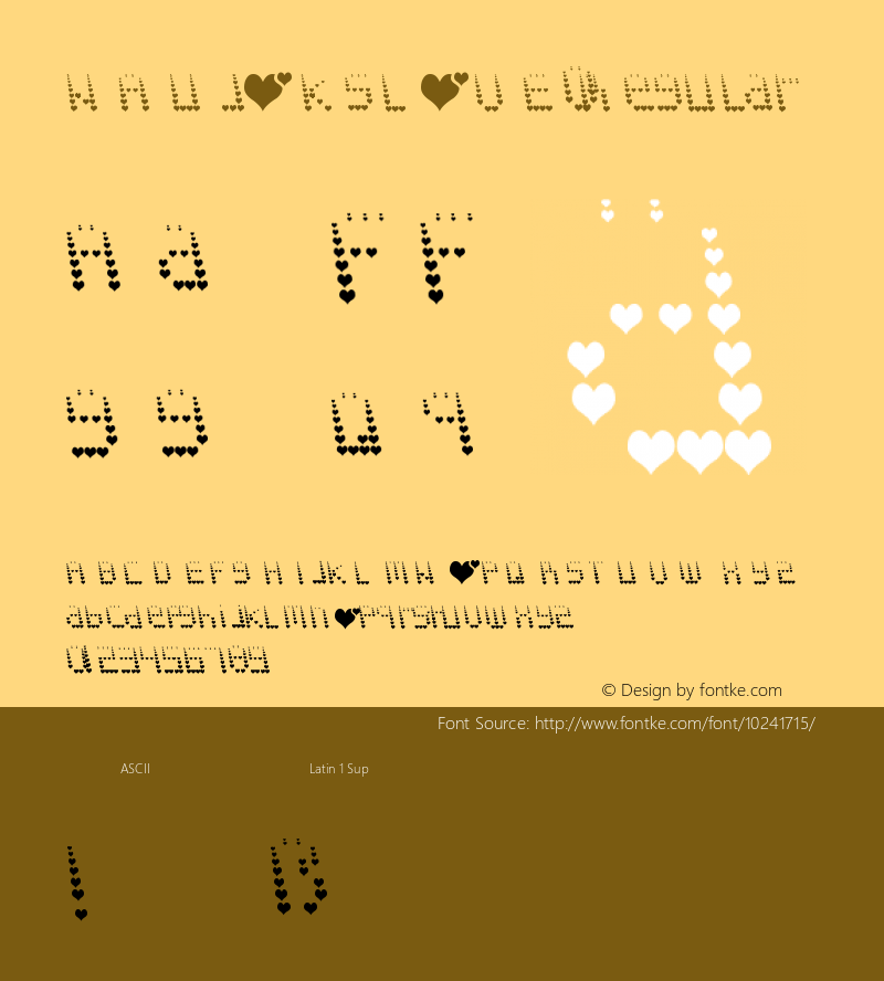 NAUJOKSLOVE Regular Version 1.00 April 6, 2009. Font Sample