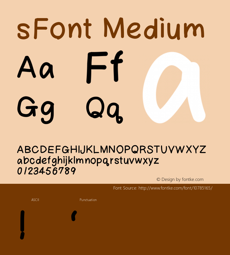 sFont Medium Version 001.000 Font Sample