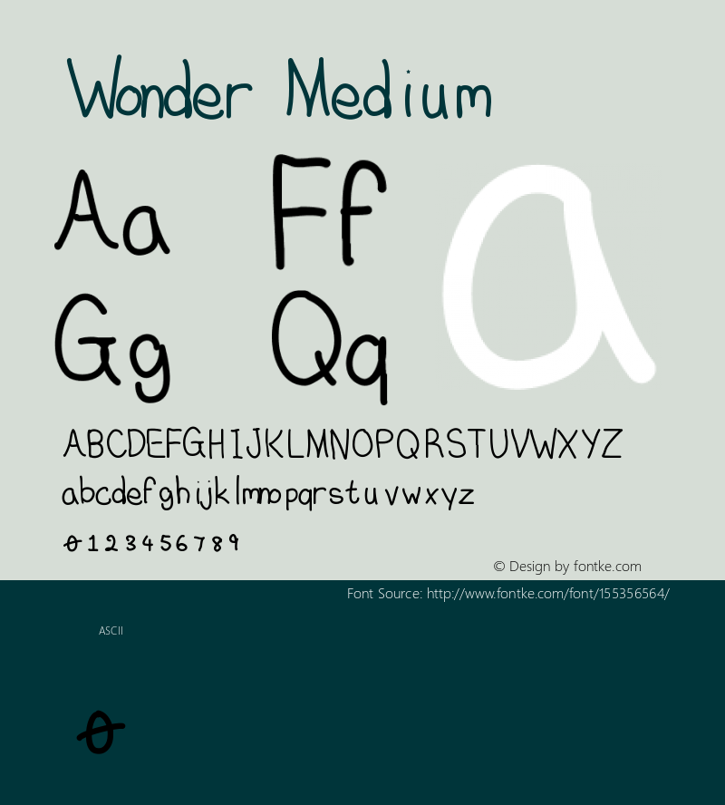 Wonder Version 001.000 Font Sample