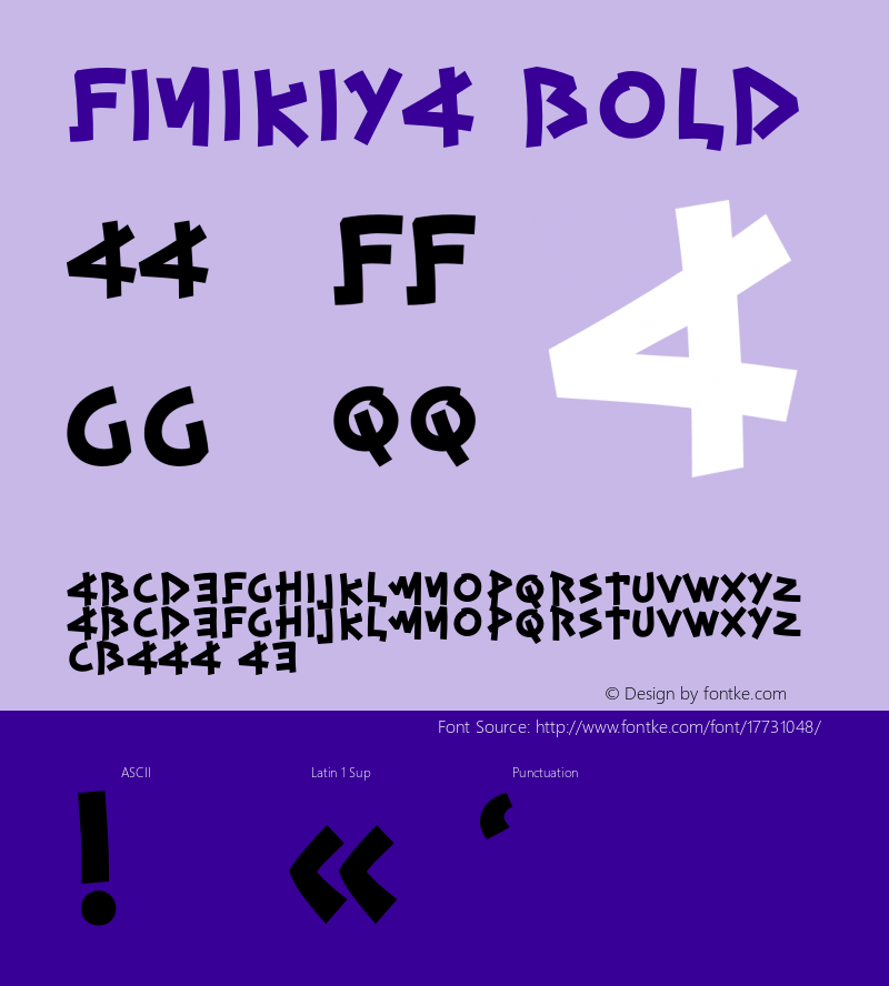 Finikiya Bold Unknown Font Sample