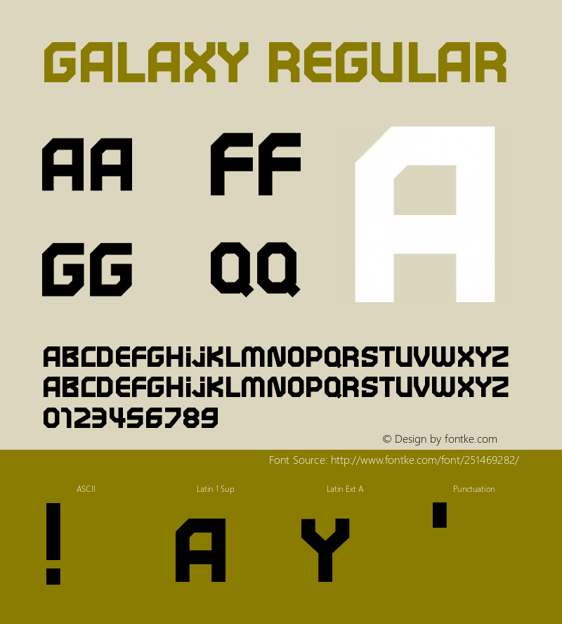 Galaxy Version 1.001;Fontself Maker 3.5.8图片样张