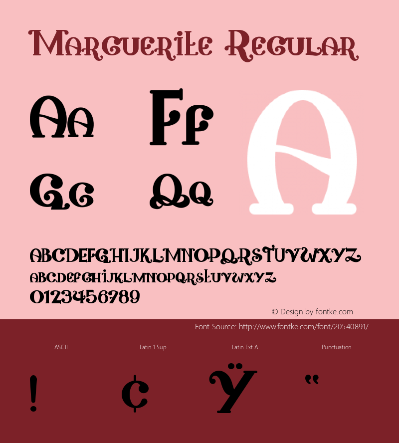 Marguerite 1.000 Font Sample