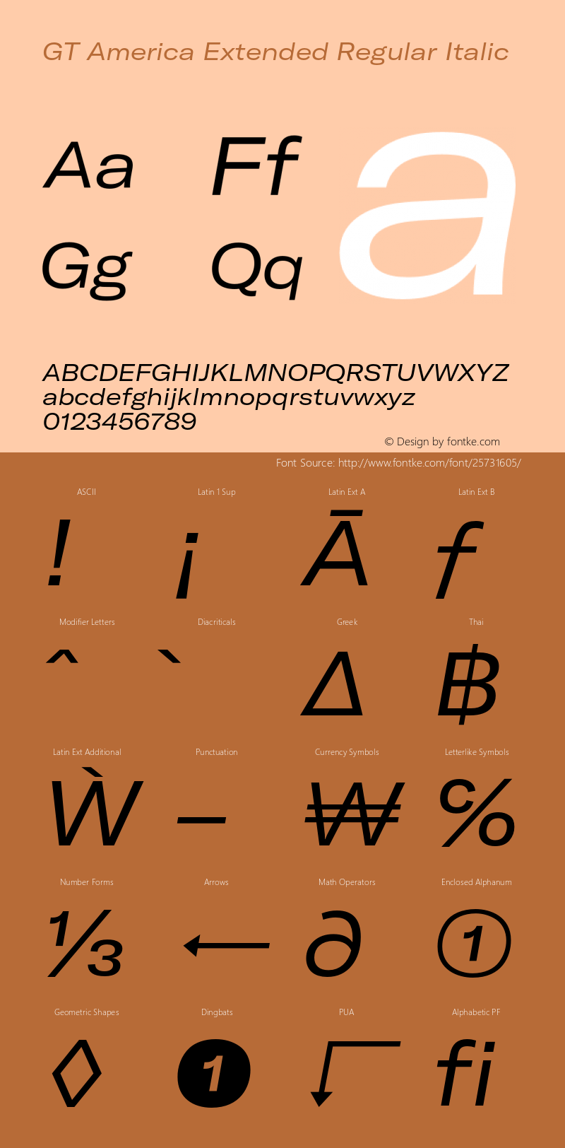 GTAmerica-ExtendedRegularItalic Version 1.003;PS 001.003;hotconv 1.0.88;makeotf.lib2.5.64775 Font Sample