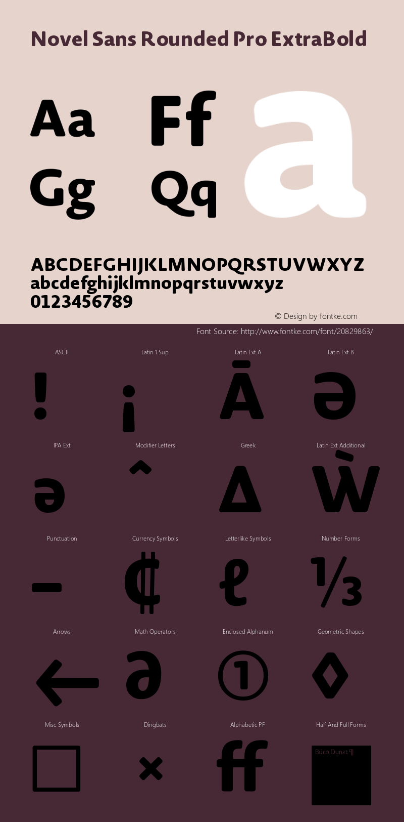 NovelSansRdPro-ExtraBold 1.000 Font Sample