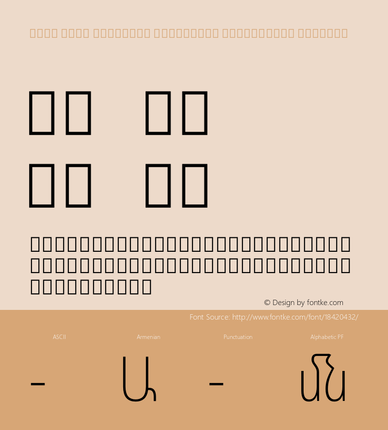 Noto Sans Armenian Condensed ExtraLight Regular Version 1.901 Font Sample