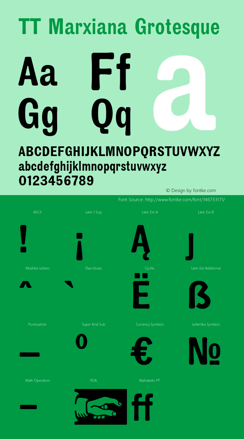 TT Marxiana Grotesque 1.000.03082020 Font Sample