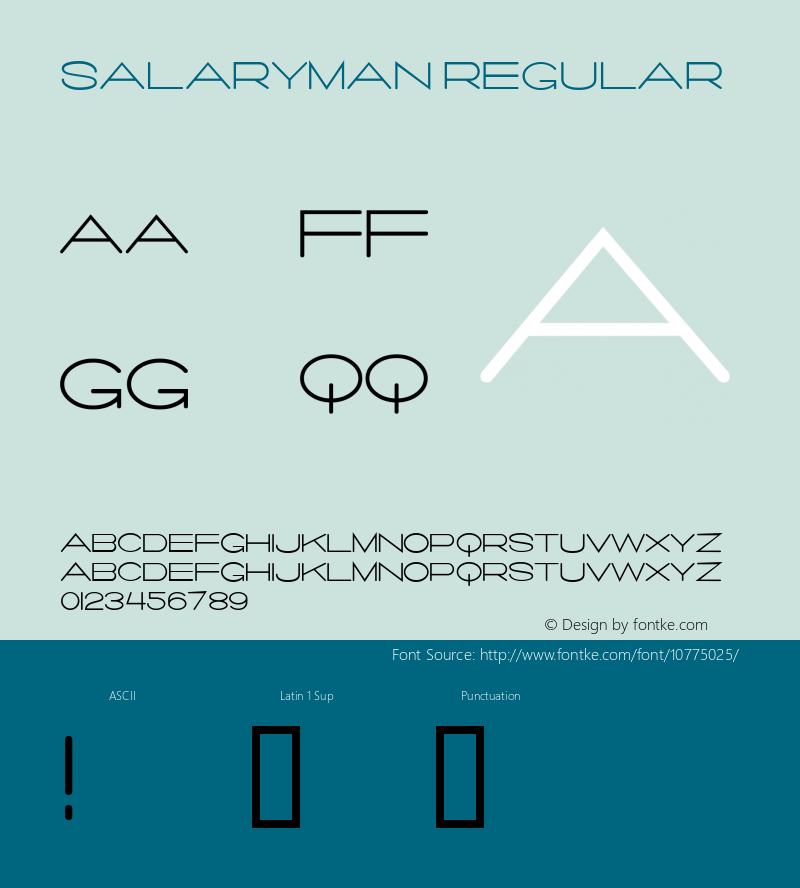 Salaryman Regular Macromedia Fontographer 4.1.5 9/25/05 Font Sample