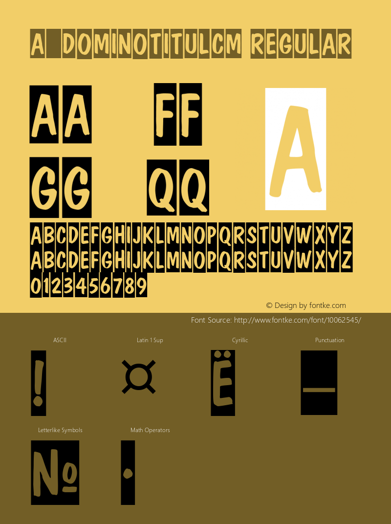 a_DomInoTitulCm Regular 01.03 Font Sample