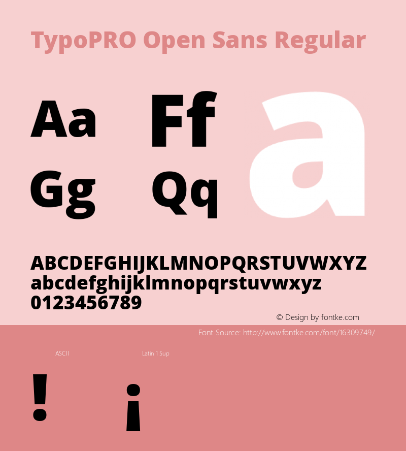 TypoPRO Open Sans Regular Version 1.10 Font Sample