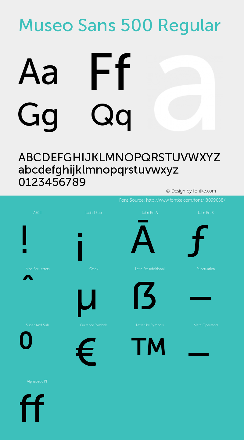 Museo Sans 500 Regular 1.000 Font Sample