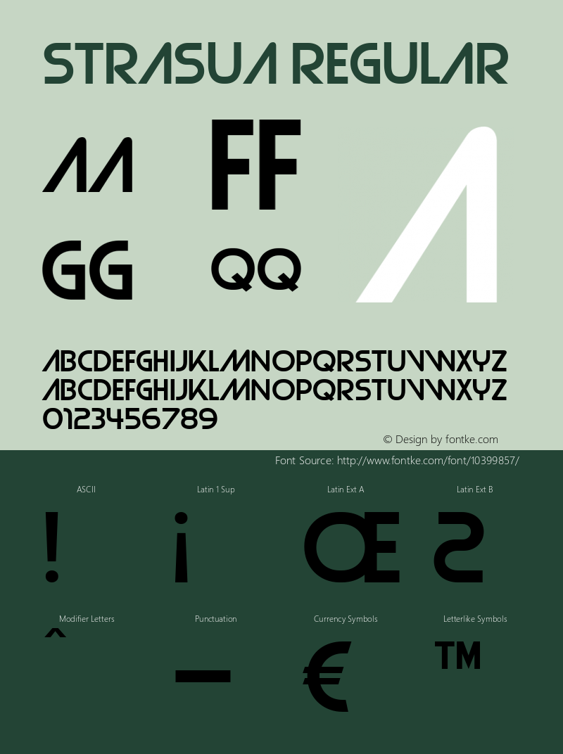 Strasua Regular OTF 4.000;PS 001.001;Core 1.0.29 Font Sample