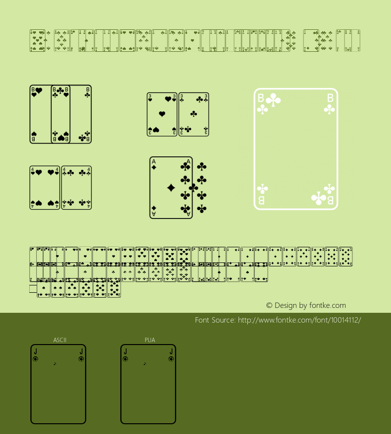 LinotypeGamePiFrenchCards Roman Version 1.00 Font Sample