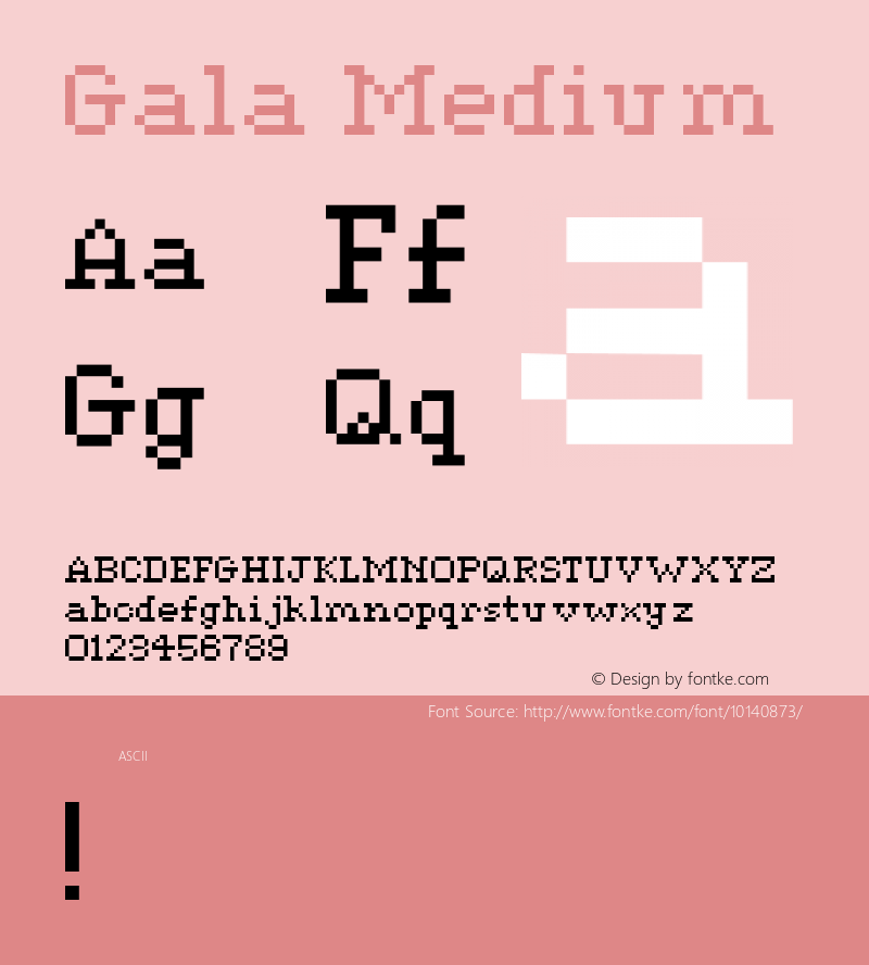 Gala Medium 001.000 Font Sample