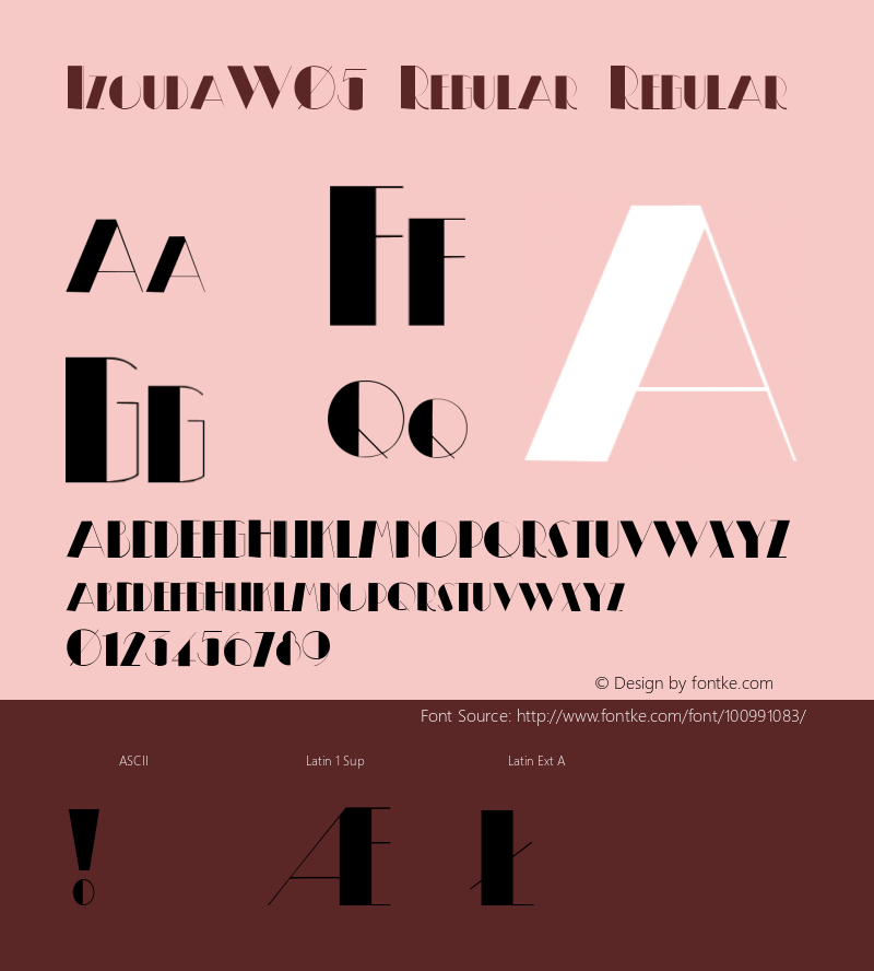 Izouda W05 Regular Version 1.00 Font Sample