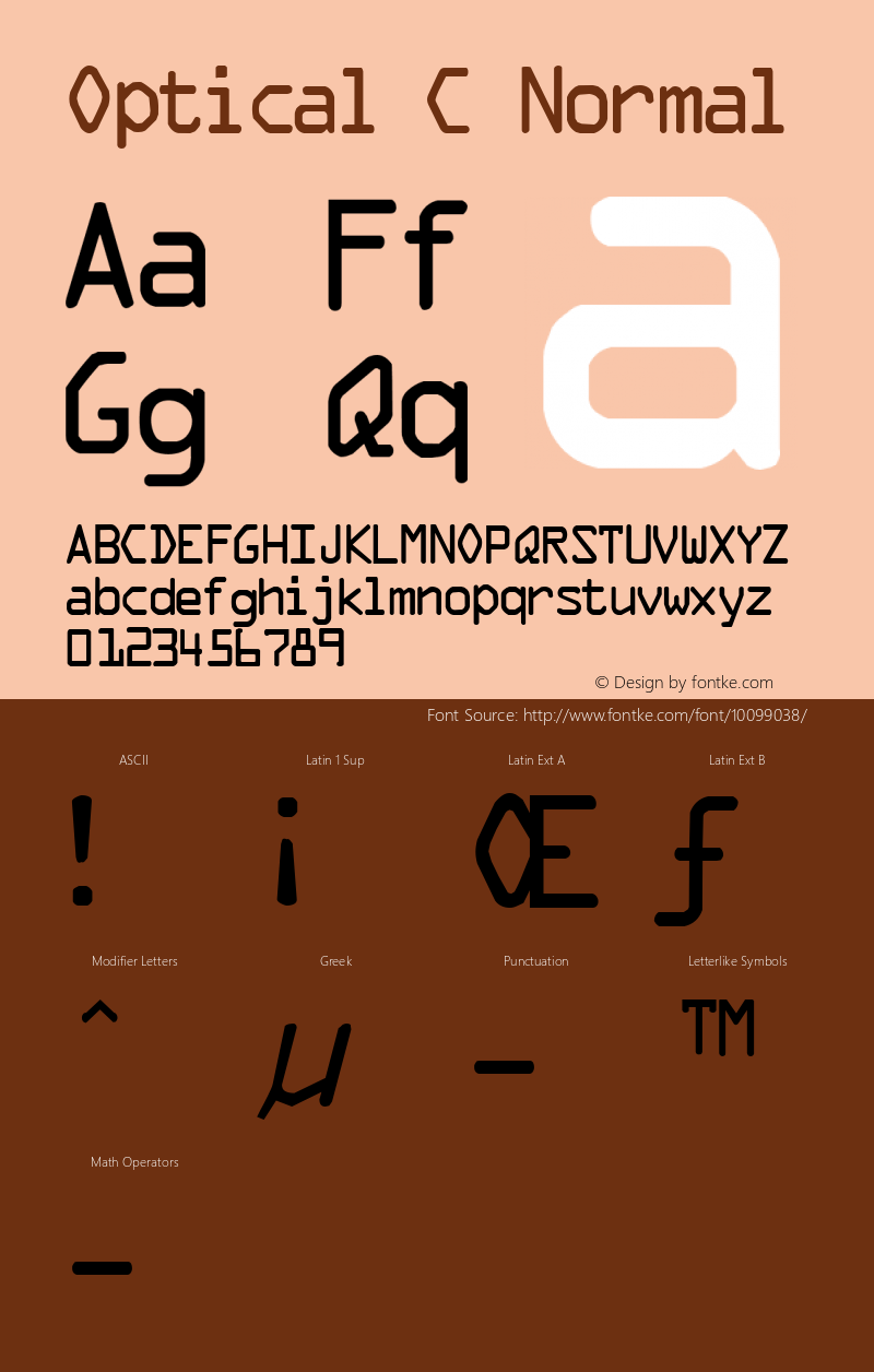 Optical C Normal Altsys Fontographer 4.1 1/9/95 Font Sample