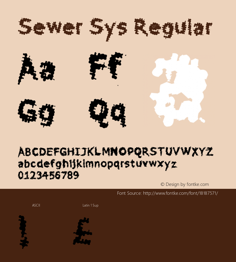 Sewer Sys Regular .ttf Font Sample