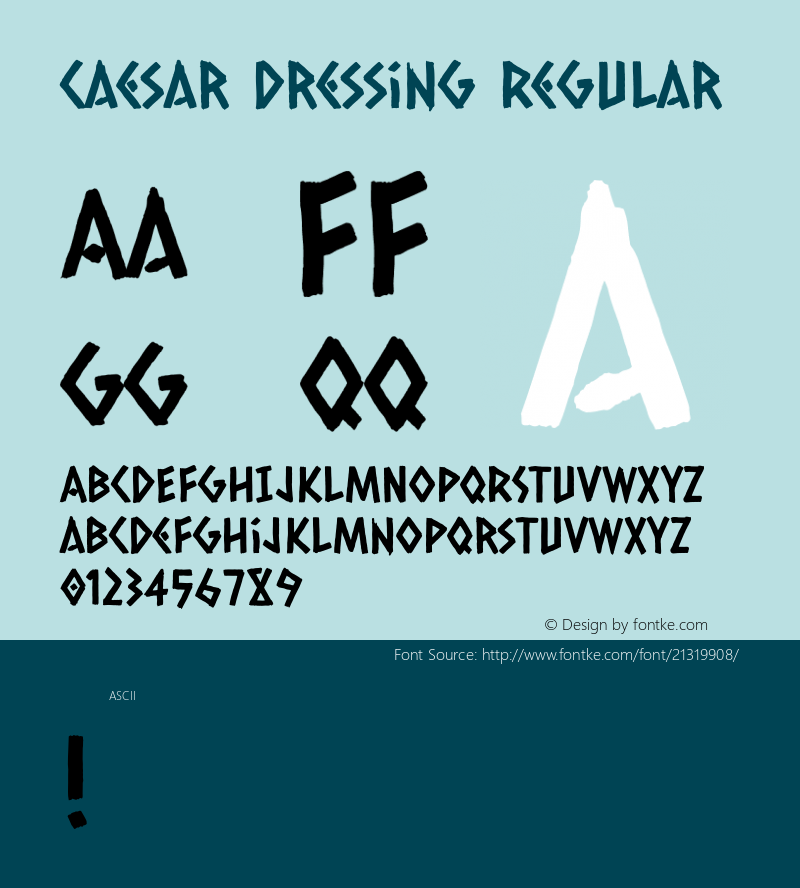 Caesar Dressing Regular  Font Sample