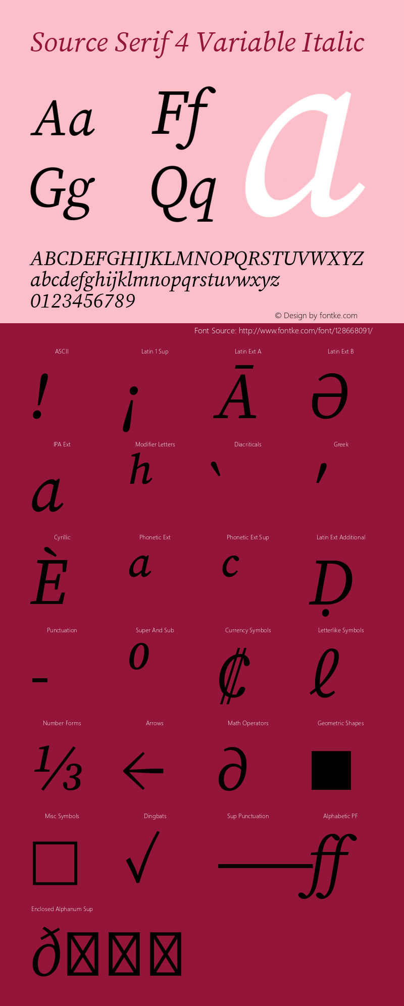 Source Serif 4 Variable Italic Version 4.004;hotconv 1.0.116;makeotfexe 2.5.65601 Font Sample