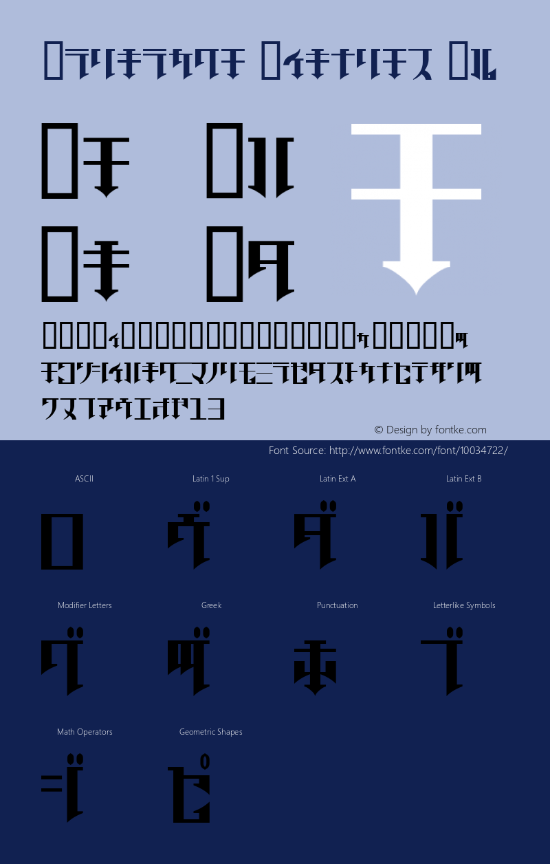 Golgotha Regular J. Macromedia Fontographer 4.1J 00.6.1 Font Sample