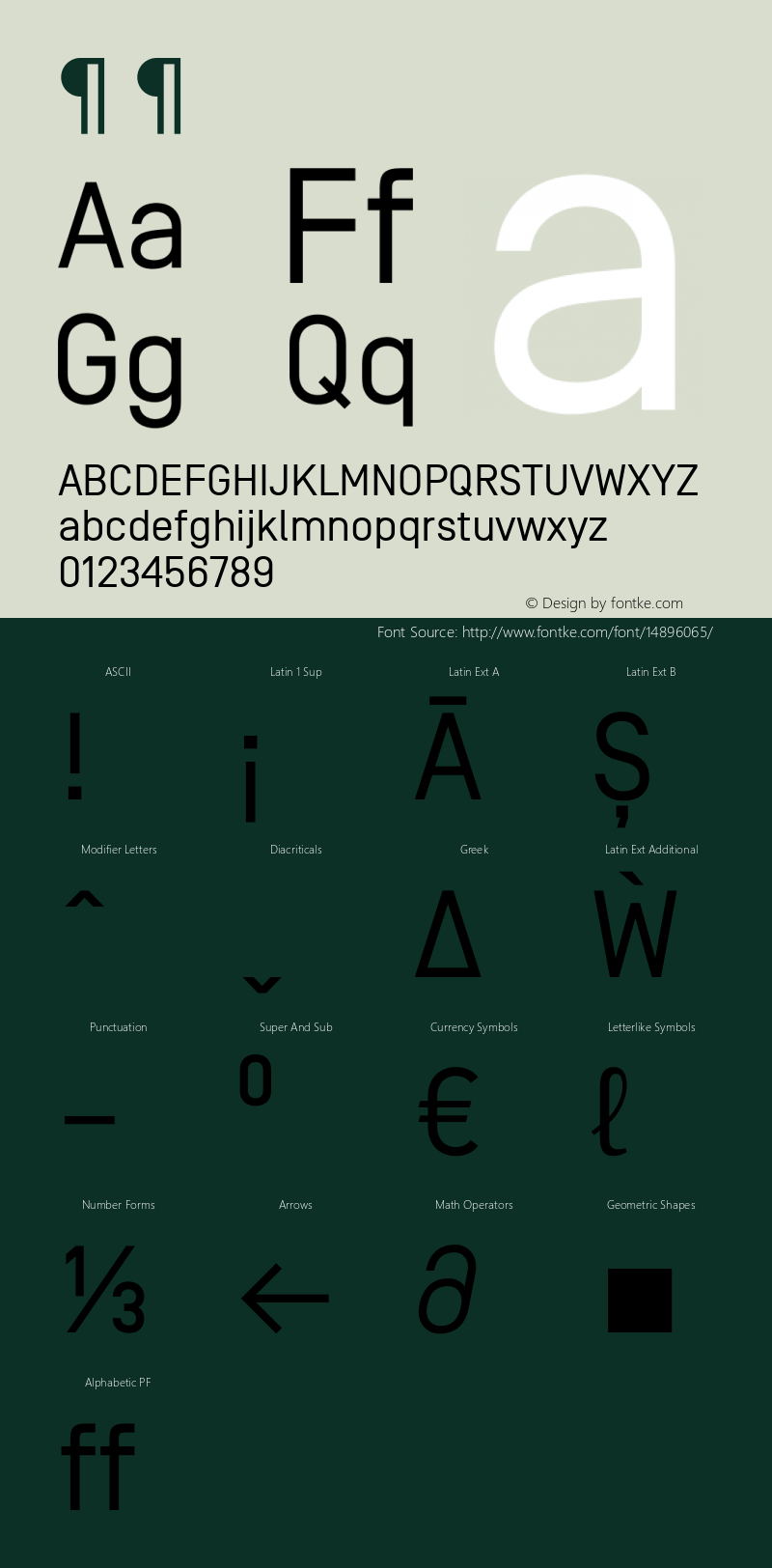 ¶ ¶ 2.003 Font Sample