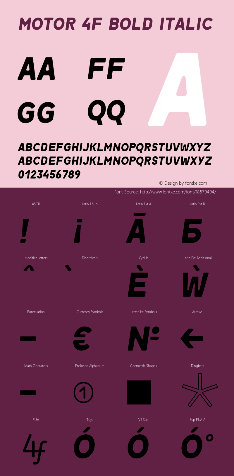 Motor 4F Bold Italic 1.1;com.myfonts.easy.4thfebruary.motor-4f.bold-ital.wfkit2.version.4kTv Font Sample