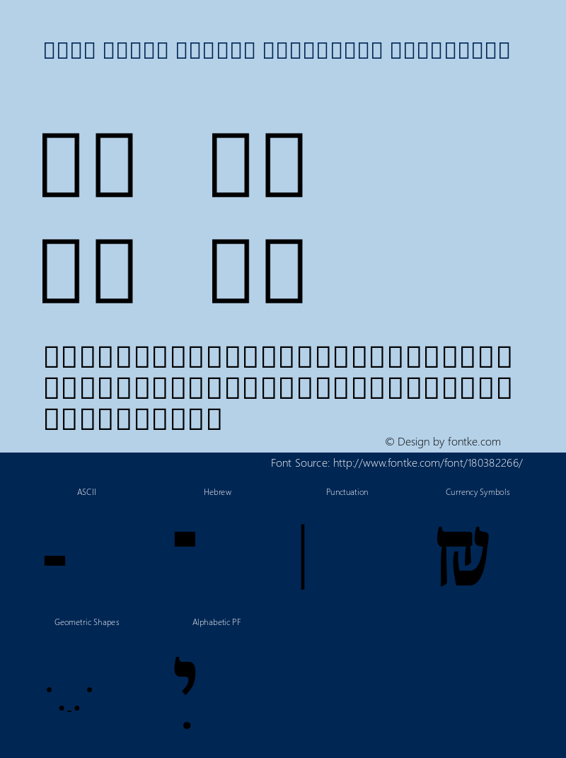 Noto Serif Hebrew Condensed ExtraBold Version 2.000; ttfautohint (v1.8.2)图片样张