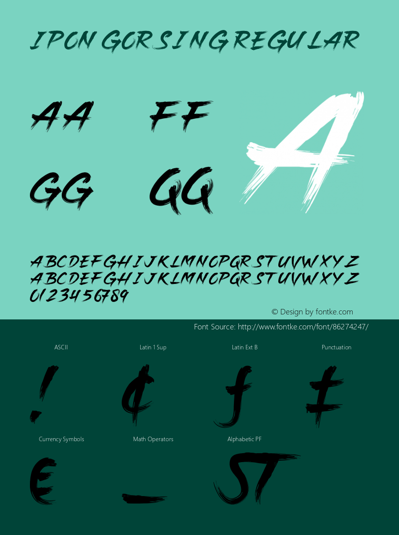 Ipon Gorsing 1.0 Font Sample