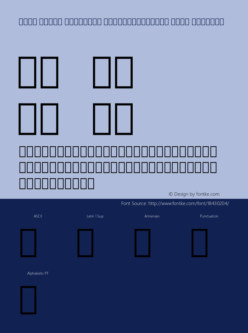 Noto Serif Armenian ExtraCondensed Semi Regular Version 1.901 Font Sample